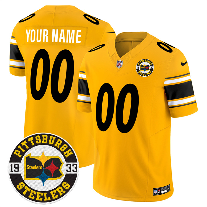 Pittsburgh Steelers Throwback 1933 Patch yellow Vapor Limited All Stitched Jersey Pittsburgh Steelers Throwback 1933 Patch yellow Vapor Limited All Stitched Jersey