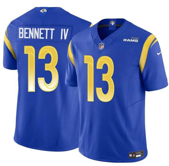 Los Angeles Rams #13 Stetson Bennett IV Blue 2024 F.U.S.E. Vapor Untouchable Football Stitched Jersey Los Angeles Rams #13 Stetson Bennett IV Blue 2024 F.U.S.E. Vapor Untouchable Football Stitched Jersey