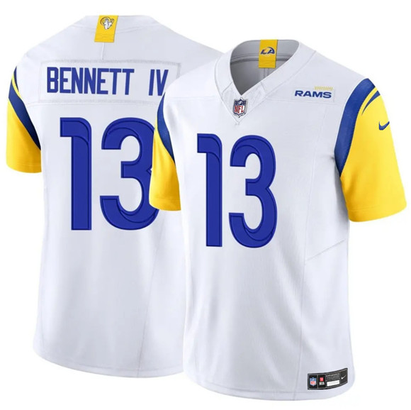 Los Angeles Rams #13 Stetson Bennett IV White 2024 F.U.S.E. Vapor Untouchable Football Stitched Jersey Los Angeles Rams #13 Stetson Bennett IV White 2024 F.U.S.E. Vapor Untouchable Football Stitched Jersey