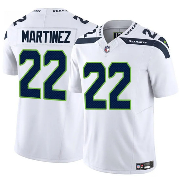 Seattle Seahawks #22 Damien Martinez White 2025 F.U.S.E. Vapor Untouchable Limited Football Stitched Jersey Seattle Seahawks #22 Damien Martinez White 2025 F.U.S.E. Vapor Untouchable Limited Football Stitched Jersey