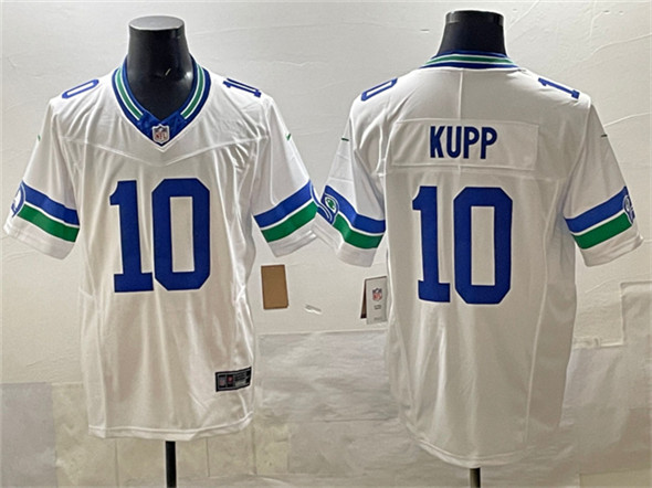 Seattle Seahawks #10 Cooper Kupp White F.U.S.E. Throwback Vapor Limited Football Stitched Jersey Seattle Seahawks #10 Cooper Kupp White F.U.S.E. Throwback Vapor Limited Football Stitched Jersey