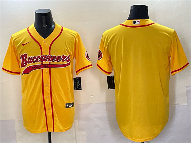 Tampa Bay Buccaneers Blank Gold Cool Base Stitched Baseball Jersey Tampa Bay Buccaneers Blank Gold Cool Base Stitched Baseball Jersey