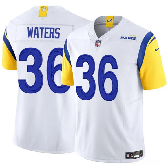 Los Angeles Rams #36 Jordan Waters White 2024 F.U.S.E. Vapor Untouchable Football Stitched Jersey Los Angeles Rams #36 Jordan Waters White 2024 F.U.S.E. Vapor Untouchable Football Stitched Jersey