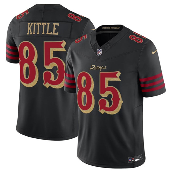 San Francisco 49ers #85 George kittle Black 2025 F.U.S.E. "Rivalries" Vapor Limited Football Stitched Jersey San Francisco 49ers #85 George kittle Black 2025 F.U.S.E. "Rivalries" Vapor Limited Football Stitched Jersey