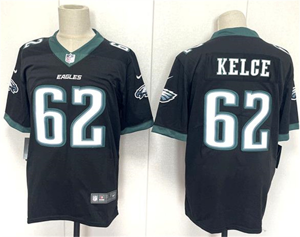 Philadelphia Eagles #62 Jason Kelce Black 2024 New Vapor Untouchable Limited Football Stitched Jersey Philadelphia Eagles #62 Jason Kelce Black 2024 New Vapor Untouchable Limited Football Stitched Jersey