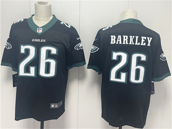 Philadelphia Eagles #26 Saquon Barkley Black 2024 New Vapor Untouchable Limited Football Stitched Jersey Philadelphia Eagles #26 Saquon Barkley Black 2024 New Vapor Untouchable Limited Football Stitched Jersey