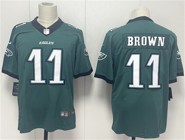 Philadelphia Eagles #11 A.J. Brown Green 2024 New Vapor Untouchable Limited Football Stitched Jersey Philadelphia Eagles #11 A.J. Brown Green 2024 New Vapor Untouchable Limited Football Stitched Jersey