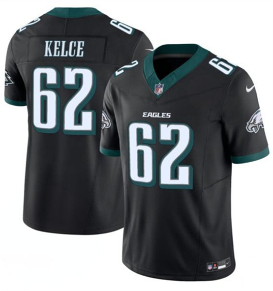 Philadelphia Eagles #62 Jason Kelce Black 2024 F.U.S.E. Vapor Untouchable Limited Football Stitched Jersey Philadelphia Eagles #62 Jason Kelce Black 2024 F.U.S.E. Vapor Untouchable Limited Football Stitched Jersey