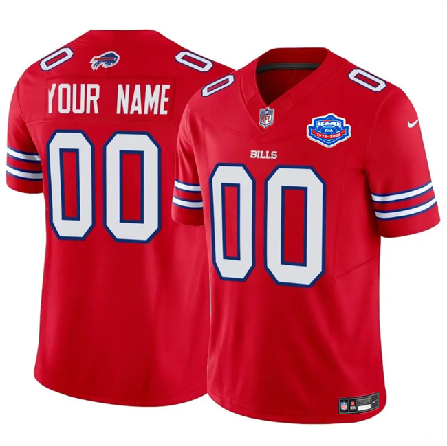 Buffalo Bills Active Player Custom Red 2025 F.U.S.E. With Farewell Patch Vapor Untouchable Limited Football Stitched Jersey Buffalo Bills Active Player Custom Red 2025 F.U.S.E. With Farewell Patch Vapor Untouchable Limited Football Stitched Jersey