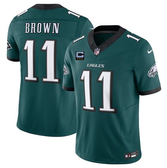 Philadelphia Eagles #11 A.J. Brown Green 2025 F.U.S.E. With 3-Star C Patch Vapor Untouchable Limited Football Stitched Jersey Philadelphia Eagles #11 A.J. Brown Green 2025 F.U.S.E. With 3-Star C Patch Vapor Untouchable Limited Football Stitched Jersey
