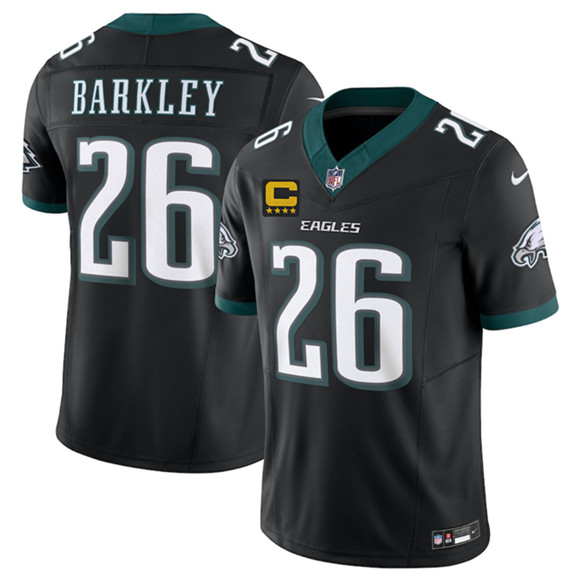 Philadelphia Eagles #26 Saquon Barkley Black 2025 F.U.S.E. With 4-Star C Patch Vapor Untouchable Limited Football Stitched Jersey Philadelphia Eagles #26 Saquon Barkley Black 2025 F.U.S.E. With 4-Star C Patch Vapor Untouchable Limited Football Stitched Jersey