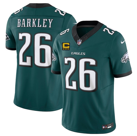 Philadelphia Eagles #26 Saquon Barkley Green 2025 F.U.S.E. With 4-Star C Patch Vapor Untouchable Limited Football Stitched Jersey Philadelphia Eagles #26 Saquon Barkley Green 2025 F.U.S.E. With 4-Star C Patch Vapor Untouchable Limited Football Stitched Jersey