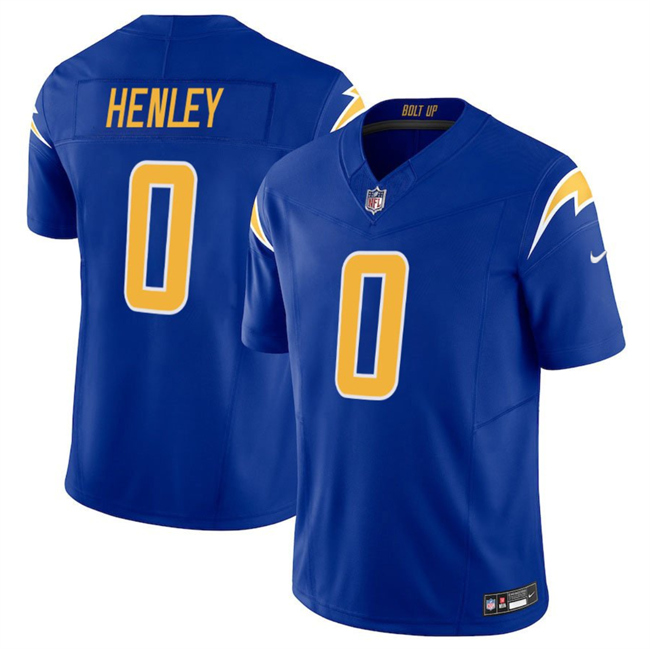 Los Angeles Chargers #0 Daiyan Henley Royal 2025 F.U.S.E Vapor Limited Stitched Football Jersey Los Angeles Chargers #0 Daiyan Henley Royal 2025 F.U.S.E Vapor Limited Stitched Football Jersey