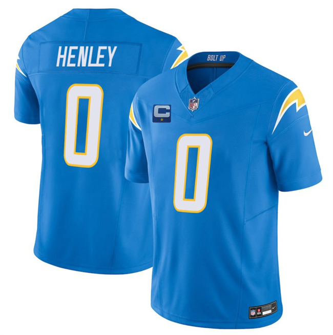 Los Angeles Chargers #0 Daiyan Henley Blue 2025 F.U.S.E With 1-Star C Patch Vapor Limited Stitched Football Jersey Los Angeles Chargers #0 Daiyan Henley Blue 2025 F.U.S.E With 1-Star C Patch Vapor Limited Stitched Football Jersey