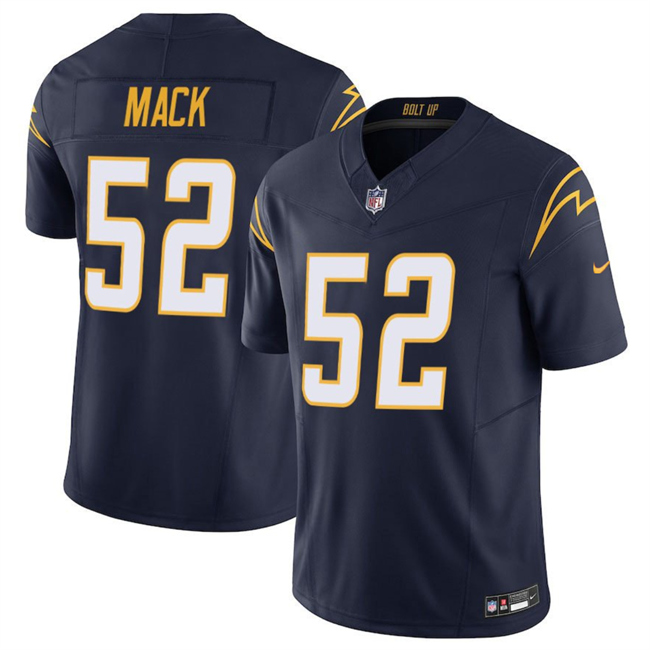 Los Angeles Chargers #52 Khalil Mack Navy 2025 F.U.S.E Vapor Limited Stitched Football Jersey Los Angeles Chargers #52 Khalil Mack Navy 2025 F.U.S.E Vapor Limited Stitched Football Jersey