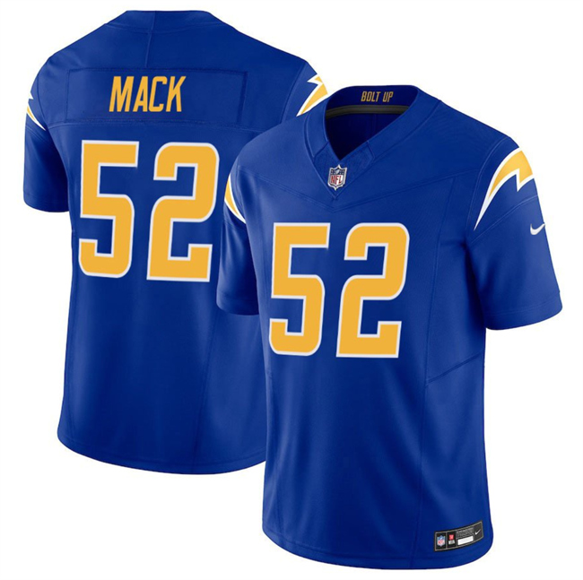 Los Angeles Chargers #52 Khalil Mack Royal 2025 F.U.S.E Vapor Limited Stitched Football Jersey Los Angeles Chargers #52 Khalil Mack Royal 2025 F.U.S.E Vapor Limited Stitched Football Jersey
