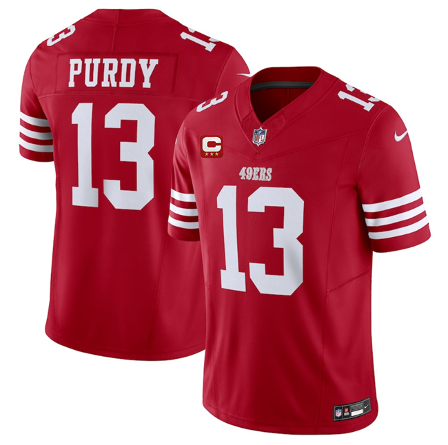 San Francisco 49ers #13 Brock Purdy Red 2025 F.U.S.E. With 3-Star C Patch Vapor Untouchable Limited Stitched Football Jersey San Francisco 49ers #13 Brock Purdy Red 2025 F.U.S.E. With 3-Star C Patch Vapor Untouchable Limited Stitched Football Jersey