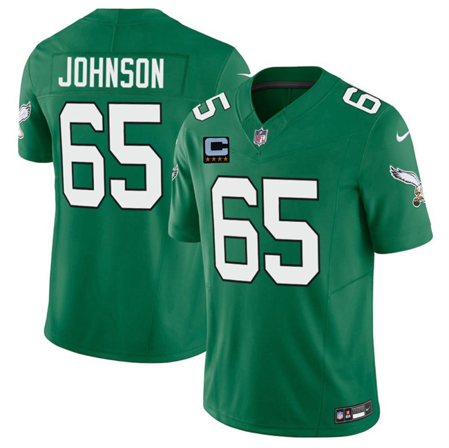 Philadelphia Eagles #65 Lane Johnson Kelly Green 2025 F.U.S.E. With 4-Star C Patch Vapor Untouchable Limited Throwback Stitched Football Jersey Philadelphia Eagles #65 Lane Johnson Kelly Green 2025 F.U.S.E. With 4-Star C Patch Vapor Untouchable Limited Throwback Stitched Football Jersey