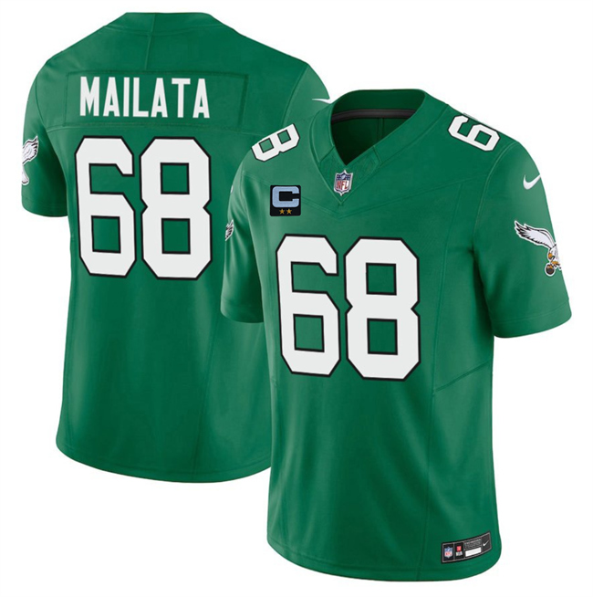 Philadelphia Eagles #68 Jordan Mailata Kelly Green 2025 F.U.S.E. With 2-Star C Patch Vapor Untouchable Limited Throwback Stitched Football Jersey Philadelphia Eagles #68 Jordan Mailata Kelly Green 2025 F.U.S.E. With 2-Star C Patch Vapor Untouchable Limited Throwback Stitched Football Jersey