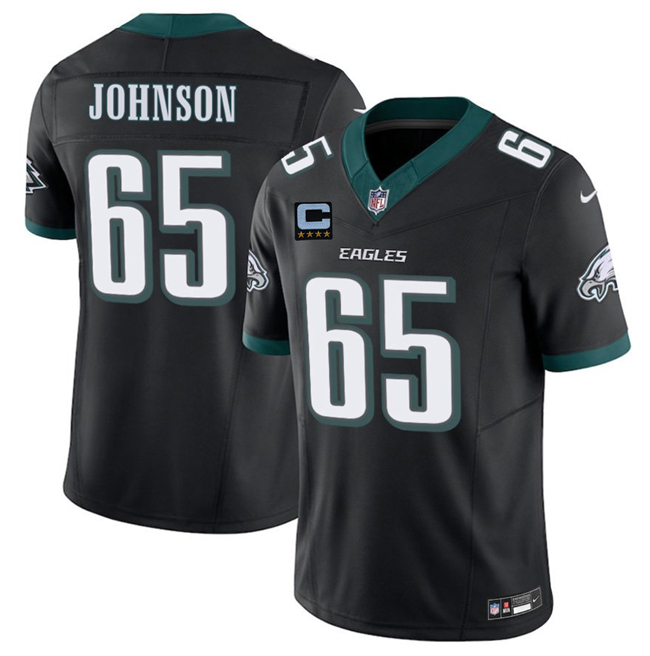 Philadelphia Eagles #65 Lane Johnson Black 2025 F.U.S.E. With 4-Star C Patch Vapor Untouchable Limited Throwback Stitched Football Jersey Philadelphia Eagles #65 Lane Johnson Black 2025 F.U.S.E. With 4-Star C Patch Vapor Untouchable Limited Throwback Stitched Football Jersey