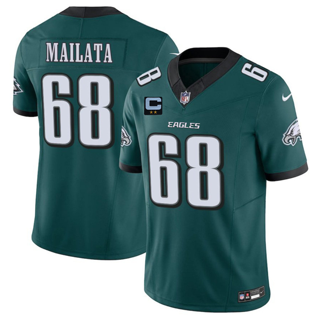 Philadelphia Eagles #68 Jordan Mailata Green 2025 F.U.S.E. With 2-Star C Patch Vapor Untouchable Limited Stitched Football Jersey Philadelphia Eagles #68 Jordan Mailata Green 2025 F.U.S.E. With 2-Star C Patch Vapor Untouchable Limited Stitched Football Jersey