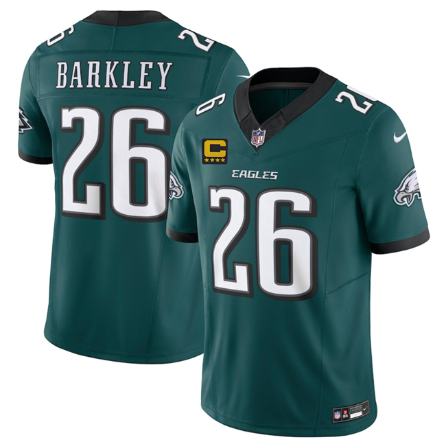 Philadelphia Eagles #26 Saquon Barkley Green 2025 F.U.S.E. With 4-Star C Patch Vapor Untouchable Limited Stitched Football Jersey Philadelphia Eagles #26 Saquon Barkley Green 2025 F.U.S.E. With 4-Star C Patch Vapor Untouchable Limited Stitched Football Jersey