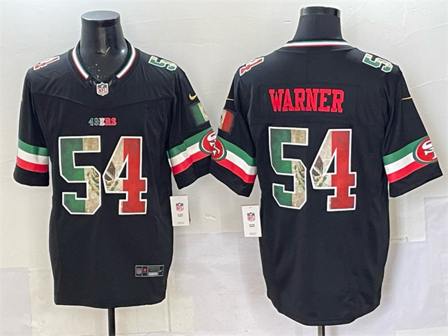San Francisco 49ers #54 Fred Warner Black 2025 F.U.S.E. Mexico Vapor Limited Stitched Football Jersey San Francisco 49ers #54 Fred Warner Black 2025 F.U.S.E. Mexico Vapor Limited Stitched Football Jersey