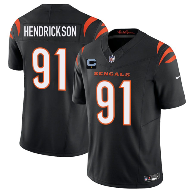 Cincinnati Bengals #91 Trey Hendrickson Black 2025 F.U.S.E. With 1-Star C Patch Vapor Untouchable Limited Stitched Football Jersey  Cincinnati Bengals #91 Trey Hendrickson Black 2025 F.U.S.E. With 1-Star C Patch Vapor Untouchable Limited Stitched Football Jersey