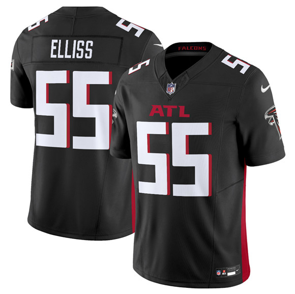 Atlanta Falcons #55 Kaden Elliss Black 2025 F.U.S.E. Vapor Untouchable Limited Football Stitched Jersey  Atlanta Falcons #55 Kaden Elliss Black 2025 F.U.S.E. Vapor Untouchable Limited Football Stitched Jersey
