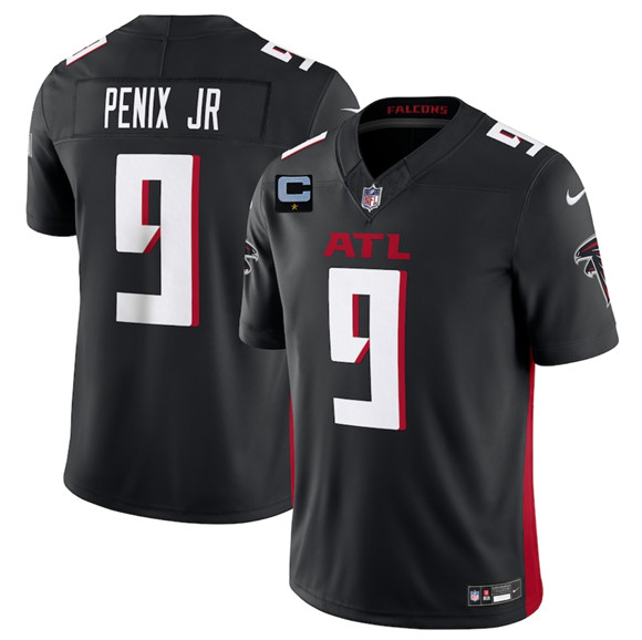 Atlanta Falcons #9 Michael Penix Jr Black 2025 F.U.S.E. With 1-Star C Patch Vapor Untouchable Limited Football Stitched Jersey  Atlanta Falcons #9 Michael Penix Jr Black 2025 F.U.S.E. With 1-Star C Patch Vapor Untouchable Limited Football Stitched Jersey