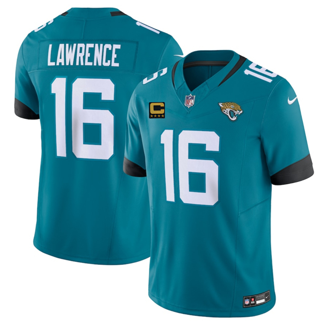 Jacksonville Jaguars #16 Trevor Lawrence Teal 2025 F.U.S.E. With 4-Star C Patch Vapor Untouchable Limited Football Stitched Jersey Jacksonville Jaguars #16 Trevor Lawrence Teal 2025 F.U.S.E. With 4-Star C Patch Vapor Untouchable Limited Football Stitched Jersey