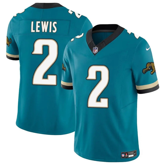 Jacksonville Jaguars #2 Jourdan Lewis Teal 2025 F.U.S.E. Prowler Throwback Vapor Limited Football Stitched Jersey Jacksonville Jaguars #2 Jourdan Lewis Teal 2025 F.U.S.E. Prowler Throwback Vapor Limited Football Stitched Jersey