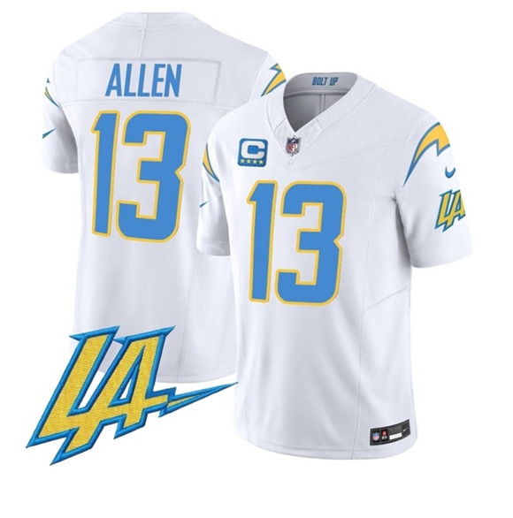 Los Angeles Chargers #13 Keenan Allen White F.U.S.E With LA & 4-Star C Patch Vapor Limited Football Stitched Jersey Los Angeles Chargers #13 Keenan Allen White F.U.S.E With LA & 4-Star C Patch Vapor Limited Football Stitched Jersey