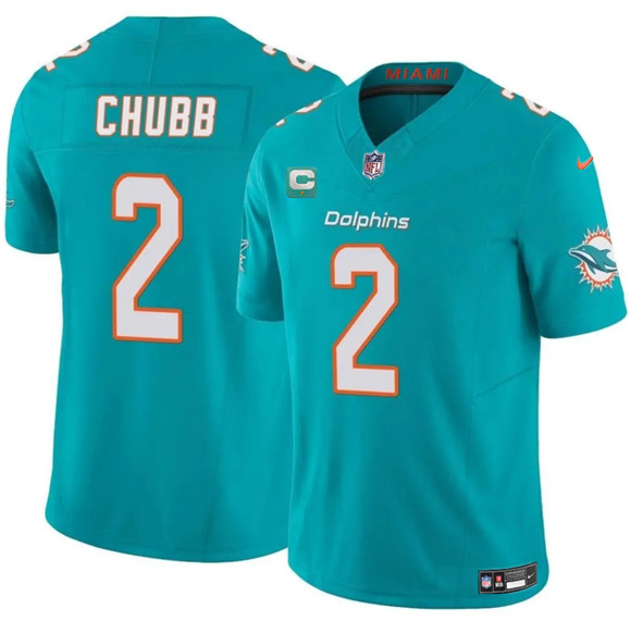 Miami Dolphins #2 Bradley Chubb Aqua 2025 F.U.S.E. With 1-Star C Patch Vapor Limited Football Stitched Jersey Miami Dolphins #2 Bradley Chubb Aqua 2025 F.U.S.E. With 1-Star C Patch Vapor Limited Football Stitched Jersey