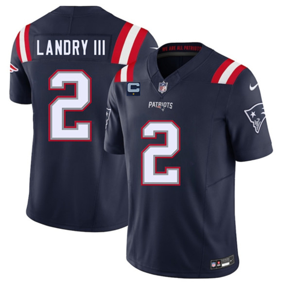 New England Patriots #2 Harold Landry III Navy 2025 F.U.S.E. With 1-Star C Patch Vapor Limited Stitched Jersey New England Patriots #2 Harold Landry III Navy 2025 F.U.S.E. With 1-Star C Patch Vapor Limited Stitched Jersey