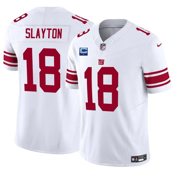 New York Giants #18 Darius Slayton White 2025 F.U.S.E. With 1-Star C Patch Vapor Untouchable Limited Football Stitched Jersey New York Giants #18 Darius Slayton White 2025 F.U.S.E. With 1-Star C Patch Vapor Untouchable Limited Football Stitched Jersey