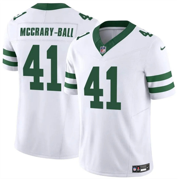 New York Jets #41 Marcelino McCrary-Ball White 2025 F.U.S.E. Vapor Untouchable Limited Football Stitched Jersey New York Jets #41 Marcelino McCrary-Ball White 2025 F.U.S.E. Vapor Untouchable Limited Football Stitched Jersey