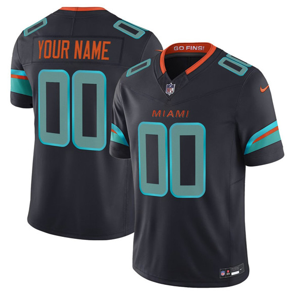 Miami Dolphins Active Player Custom Black 2025 F.U.S.E. "Rivalries" Vapor Limited Football Stitched Jersey Miami Dolphins Active Player Custom Black 2025 F.U.S.E. "Rivalries" Vapor Limited Football Stitched Jersey