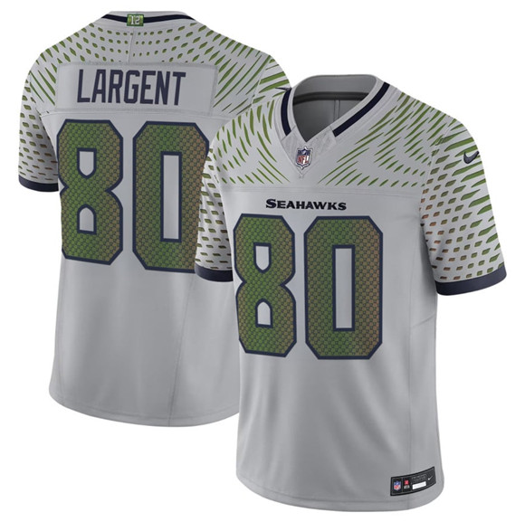 Seattle Seahawks #80 Steve Largent Gray 2025 F.U.S.E. "Rivalries" Vapor Limited Football Stitched Jersey Seattle Seahawks #80 Steve Largent Gray 2025 F.U.S.E. "Rivalries" Vapor Limited Football Stitched Jersey