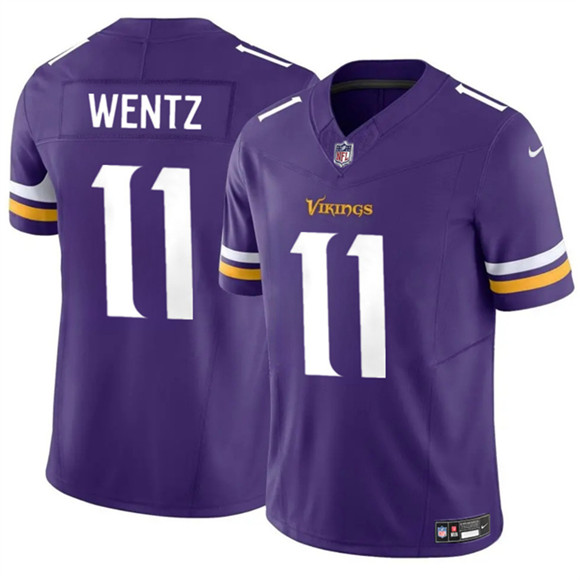 Minnesota Vikings #11 Carson Wentz Purple 2024 F.U.S.E. Vapor Untouchable Limited Football Stitched Jersey Minnesota Vikings #11 Carson Wentz Purple 2024 F.U.S.E. Vapor Untouchable Limited Football Stitched Jersey