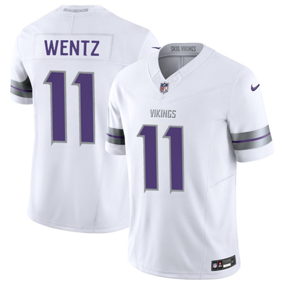 Minnesota Vikings #11 Carson Wentz White 2025 F.U.S.E. Winter Warrior Limited Football Stitched Jersey Minnesota Vikings #11 Carson Wentz White 2025 F.U.S.E. Winter Warrior Limited Football Stitched Jersey