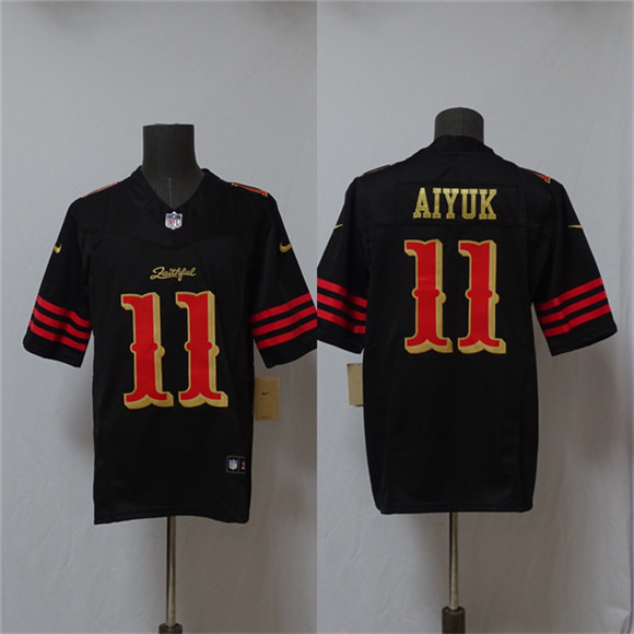 San Francisco 49ers #11 Brandon Aiyuk Black 2025 F.U.S.E. ??Rivalries?? Vapor Limited Football Stitched Jersey San Francisco 49ers #11 Brandon Aiyuk Black 2025 F.U.S.E. ??Rivalries?? Vapor Limited Football Stitched Jersey