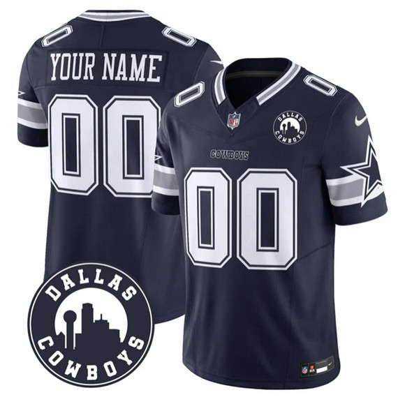 Dallas Cowboys Active Player Custom Navy 2025 F.U.S.E Dallas City Patch Vapor Untouchable Limited Football Stitched Game Jersey Dallas Cowboys Active Player Custom Navy 2025 F.U.S.E Dallas City Patch Vapor Untouchable Limited Football Stitched Game Jersey