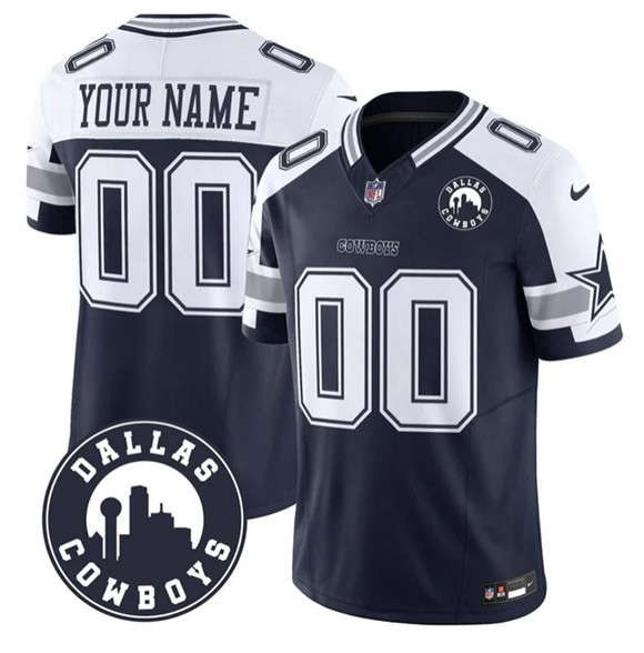 Dallas Cowboys Active Player Custom White Navy Alternate 2025 F.U.S.E Dallas City Patch Vapor Untouchable Limited Football Stitched Game Jersey Dallas Cowboys Active Player Custom White Navy Alternate 2025 F.U.S.E Dallas City Patch Vapor Untouchable Limited Football Stitched Game Jersey