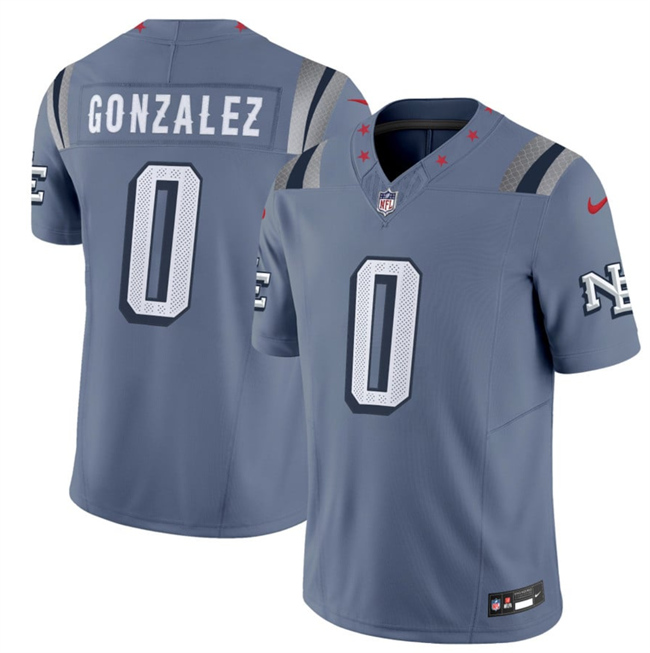 New England Patriots #0 Christian Gonzalez 2025 F.U.S.E. "Rivalries" Vapor Limited Football Stitched Jersey New England Patriots #0 Christian Gonzalez 2025 F.U.S.E. "Rivalries" Vapor Limited Football Stitched Jersey