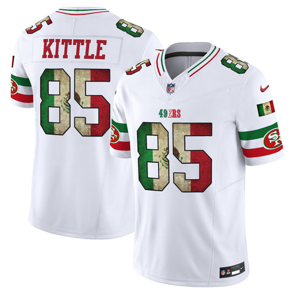 San Francisco 49ers #85 George kittle White 2025 F.U.S.E. Mexico Vapor Limited Football Stitched Jersey San Francisco 49ers #85 George kittle White 2025 F.U.S.E. Mexico Vapor Limited Football Stitched Jersey