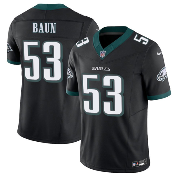 Philadelphia Eagles #53 Zack Baun Black 2025 F.U.S.E. Vapor Untouchable Limited Football Stitched Jersey Philadelphia Eagles #53 Zack Baun Black 2025 F.U.S.E. Vapor Untouchable Limited Football Stitched Jersey