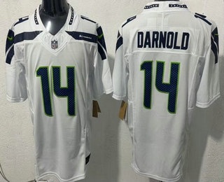 Seattle Seahawks #14 Sam Darnold Limited White FUSE Vapor Jersey Seattle Seahawks #14 Sam Darnold Limited White FUSE Vapor Jersey