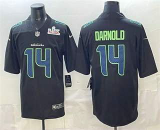 Seattle Seahawks #14 Sam Darnold Limited Black Super Bowl LX Fashion Vapor Jersey Seattle Seahawks #14 Sam Darnold Limited Black Super Bowl LX Fashion Vapor Jersey