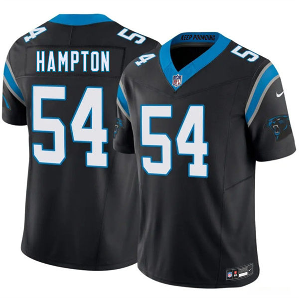 Carolina Panthers #54 Nick Hampton Black 2026 F.U.S.E. Vapor Limited Football Stitched Jersey Carolina Panthers #54 Nick Hampton Black 2026 F.U.S.E. Vapor Limited Football Stitched Jersey